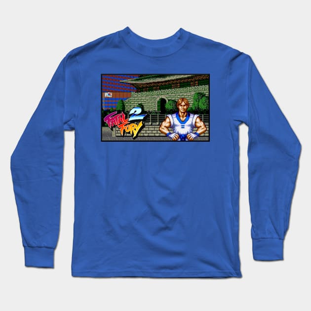 Kim Kaphwan - Fatal Fury 2 Long Sleeve T-Shirt by retroworldkorea